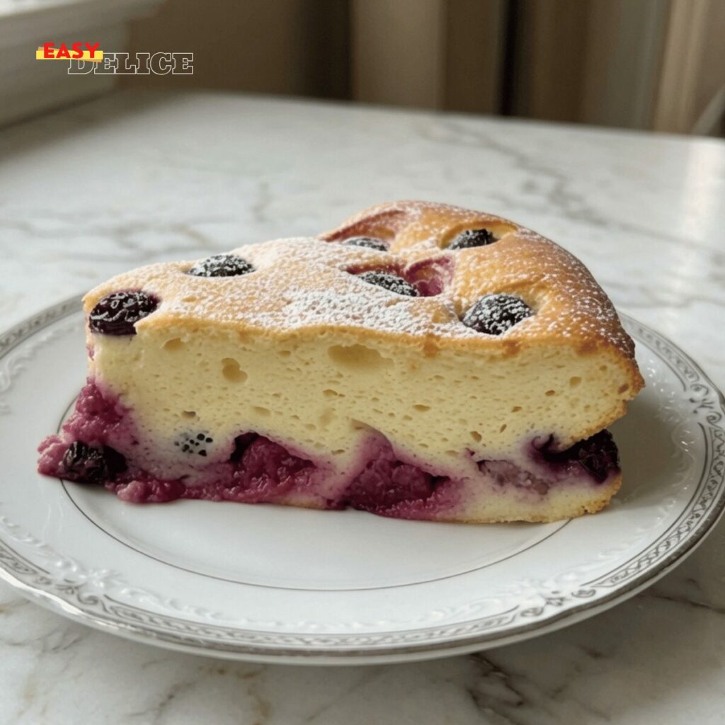 White Cheesecake with Raspberries & Blueberries — Light as a Cloud
